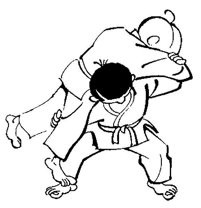 Plansa de colorat cu Judo 5 13